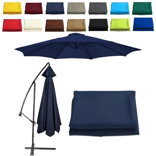 2 m 2.3 m 2.5 m 2.7 m 3.0 m Parasol Replacement Cover 6/8 Struts Patio Umbrella Canopy Fabric Cover Garden Umbrella Replacement Canopy for Cantilever Parasol Yard Garden (Navy Blue,6ribs:3.0M/9.8ft) von CZQGLYM