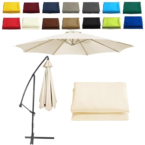 2 m 2.3 m 2.5 m 2.7 m 3.0 m Parasol Replacement Cover 6/8 Struts Patio Umbrella Canopy Fabric Cover Garden Umbrella Replacement Canopy for Cantilever Parasol Yard Garden (White,8ribs:3.5M/11.5ft) von CZQGLYM