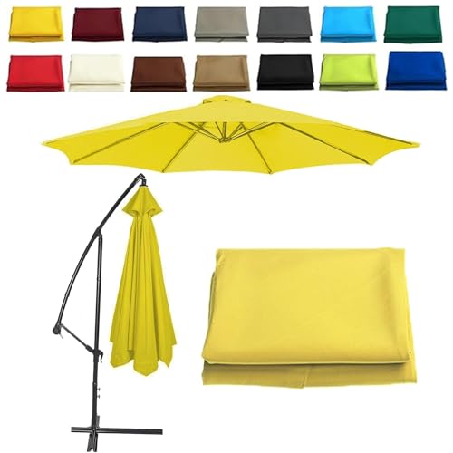 2 m 2.3 m 2.5 m 2.7 m 3.0 m Parasol Replacement Cover 6/8 Struts Patio Umbrella Canopy Fabric Cover Garden Umbrella Replacement Canopy for Cantilever Parasol Yard Garden (Yellow,8ribs:3.5M/11.5ft) von CZQGLYM
