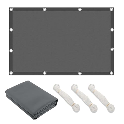 Awning Waterproof Rectangular,with Cable Ties Shade Net,Wind Balcony Privacy Screen,98% UV Protection,Tear-Resistant,for Pergola Garden Patio Outdoor Railing (Dark Grey,4.5m ×6m) von CZQGLYM