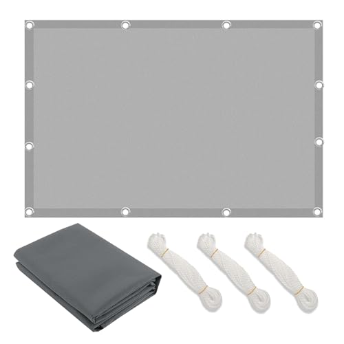 Awning Waterproof Rectangular,with Cable Ties Shade Net,Wind Balcony Privacy Screen,98% UV Protection,Tear-Resistant,for Pergola Garden Patio Outdoor Railing (Light Grey,2m × 2.5m) von CZQGLYM