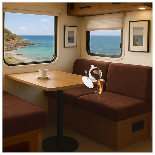 CZQGLYM Wasserdichter Velours-Polsterschutz für Caravan & Wohnmobil - Anti-Rutsch Sitzbezug, Stretch Sofaschoner L/U-Form für 1/2/3/4-Sitzer, Ecksofa & Innenbereich (Coffee,W40-65cm L40-65cm) von CZQGLYM
