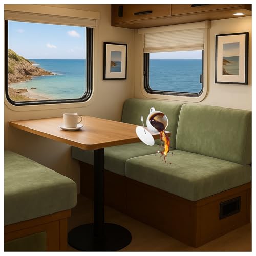 CZQGLYM Wasserdichter Velours-Polsterschutz für Caravan & Wohnmobil - Anti-Rutsch Sitzbezug, Stretch Sofaschoner L/U-Form für 2/3/4-Sitzer, Ecksofa & Innenbereich (Light Green,W40-65cm L95-130cm) von CZQGLYM