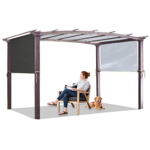 Universal Waterproof Canopy,Retractable Pergola Cover,with 4 Fixing Straps, UV Protection 50+ Weatherproof Protection,Garden Gazebo with Adjustable Roof (Navy,3× 2.4m/9.8× 7.9ft) von CZQGLYM