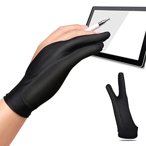 Grafiktablett Handschuh Zeichenhandschuh Künstlerhandschuh, Anti fouling Handschuh Für Grafiktablett, Anti-Touch-Handschuh Künstlerhandschuhe Für Zeichentablett, Zwei-Finger-Handschuh von CZSMART