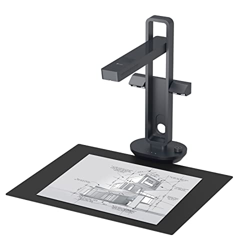 CZUR Buchscanner 14MP Scanner mit Led Schreibtischlampe, Dokumentenscanner mit OCR für Win und Mac, HD Dokumentenkamera scan bis zu A3 (Aura Pro) von CZUR