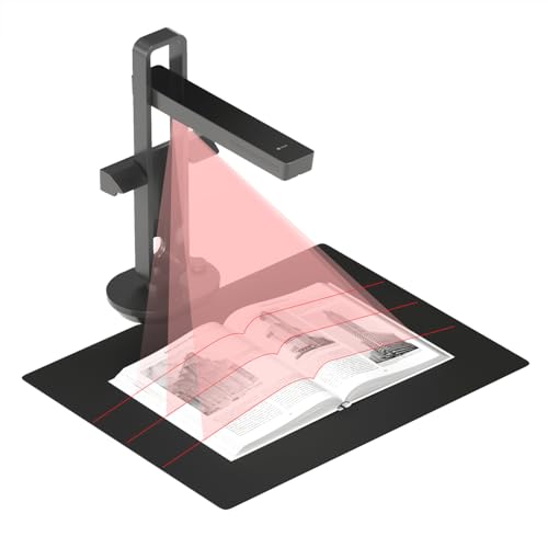 CZUR Aura Pro Tragbarer Buchscanner 14 MP Dokumentscanner A3 Dokumentenkamera Schneller Scanner Intelligente Tischlampe Tischleuchte Visualiser OCR Kompatibel mit macOS Windows (Aura Pro) von CZUR