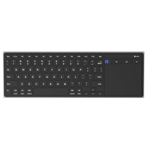 CZUR K1S Kabellose Tastatur, wiederaufladbar, tragbar, Mini-Tastatur mit Trackpad für Laptop/Tablet/Android, QWERTY-Layout von CZUR