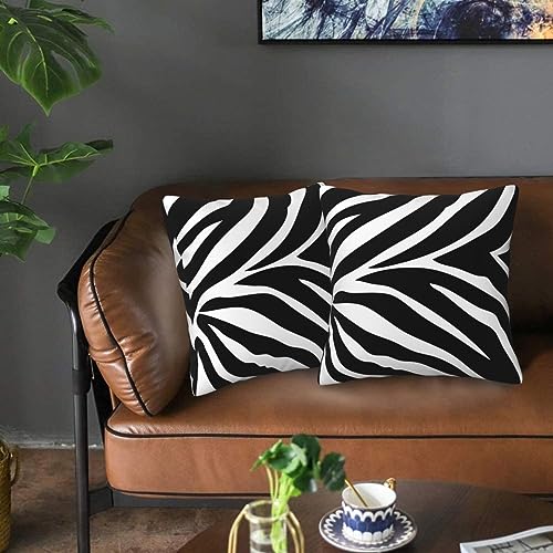45 cm x 45 cm, wendbare quadratische Kissenbezüge, verdeckter Reißverschluss, schwarz-weiß, einfache Zebra-Kissenbezüge für Sofa, Wohnzimmer, Schlafzimmer von CZZYH