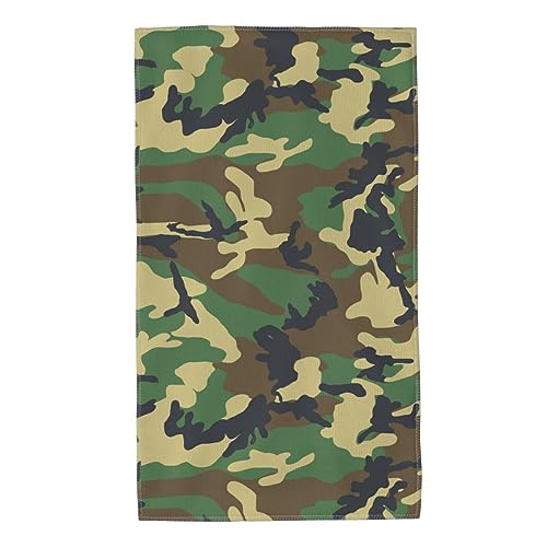 CZZYH Weiche und saugfähige Mikrofaser-Handtücher, klassische schwarze Camouflage-Handtücher für Badezimmer, Teetisch, Küche von CZZYH