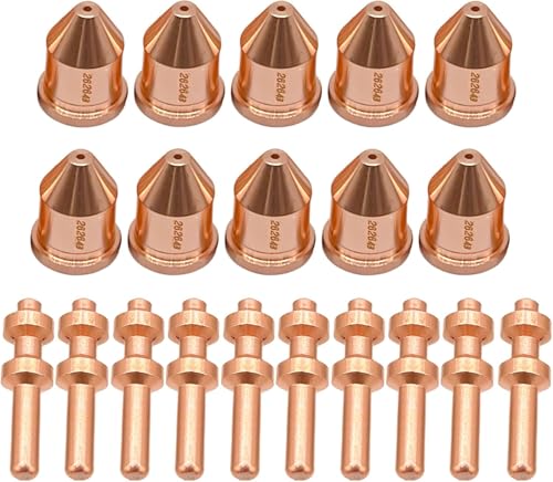 10 Stück 249929 Düsenspitze 40 A, 10 Stück 256026 Elektrode für Miller XT60 Brenner Plasmaschneider Verbrauchsmaterialien von CZlewan