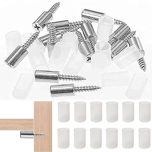 50 Stück Bodenträger, Self-Tapping Screws, Regalbodenträger Zum Schrauben, Regalbrett Halterung, Schrauben Regalträger, Für Holz Und Glas-Böden, Einlegeboden Halter Möbel Schränke Küchenschrank. von CZlinOduMMX