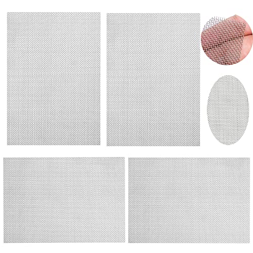 A4 Drahtgeflecht, 4 Stück Edelstahlgewebe Feinmaschig 20 Mesh Edelstahl Wire Mesh 300 x 210 mm Metall Fliegengitter Maschendraht Filtersieb Meshes für Fenster, Küche, Schutznetze von CZlinOduMMX