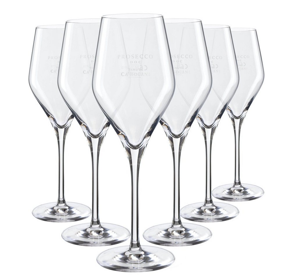 Ca´bolani Prosecco Sektglas 6x Champagnerglas Ca´Bolani Prosecco Doc Tenuta, luxuriöses Design von Ca´bolani Prosecco