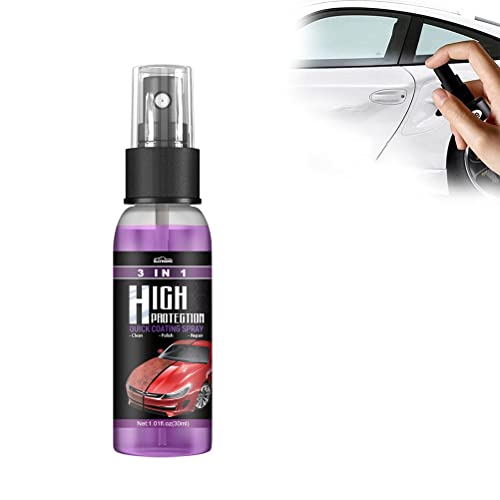 3 in 1 High Protection Quick Car Coating Spray, Nano-Spray zur Reparatur von Autokratzern, Kunststoffteile-Renovierungsmittel Coat Car Wax Polish Spray Autos von CaCaCook