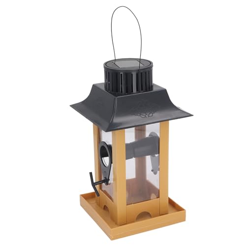 Außen Hängende Vogelfutterleiter Resistente Solarvogelfutterleiter mit Eingebautem Licht, Einfacher Nachfüllung, Langer Lebensdauer, Kreative Idee für Familie, Großeltern oder Haustiere von CaCaCook