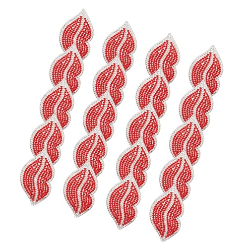 CaCaCook 20pcs Rote Lippenversstresssteine ​​Harzkristall Heiße Diamant -Kleidung Dekoration DIY -Accessoires, Bequemer Klebstoff, Eisen an, Nähen, Multi Funktional, Sicher für Handwerks von CaCaCook