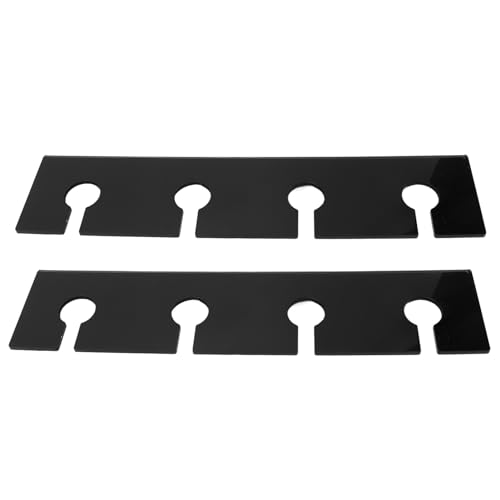 CaCaCook 2pcs Wandmontierte Stammware Hanging Rack, Acryl -Weinglashalter Unter Kabinett, Raumsparregal für 8 Stammgläser (Schwarz) von CaCaCook