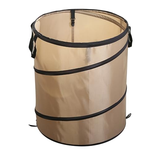 CaCaCook Abfallhofbeutel für Garten Rasenblatt Mülleimer Tragbarer Mülleimer Dose Verstärkte Stahl Feder Oxford Stoffblattbeutel Falten Sie Camping Recyclingbehälter 30L (#1) von CaCaCook
