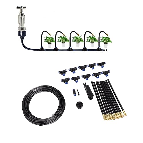CaCaCook Bewässerungssystem -Kit, 360 ° Biegbares Tropfbewässerungssystem mit 10 Düsen und Tropfbewässerungsschlauch, Gewächshausbewässerungssysteme, Tropfbewässerungskits für Garten, Gewächshaus, CaCaCook Bewässerungssystem -Kit, 360 ° Biegbares Tropfbewässerungssystem mit 10 Düsen und Tropfbewässerungsschlauch, Gewächshausbewässerungssysteme, Tropfbewässerungskits für Garten, Gewächshaus, von CaCaCook