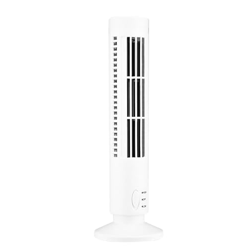CaCaCook Bladeless -Lüfter, Innovatives Design USB Mini Electric Lüfter Desktop Tower - für Büromose, Geeignet für Studenten (Weiß) von CaCaCook
