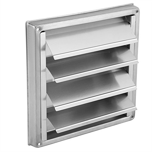 CaCaCook Edelstahl-Abluftöffnung, Trockner-Abluftabdeckung, 95 Mm Wand-Luftauslass, Quadratischer Wäschetrockner-Abluftventilator-Auslass von CaCaCook