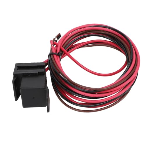 CaCaCook Einstellbarer Elektrischer Lüfter Thermostat Steuerrelais Kit Universal Fit für Auto -LKW 12V DC Lüfter Thermostat Control Relay Draht Kit von CaCaCook