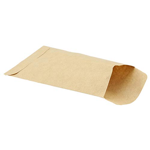 CaCaCook Kleine Braune Umschläge, PCs Mini Kraftpapier Samen Umschläge, Münzlöhne Hochzeitsgeburtstag Muttertagsgrußkartenumschlagbeutel für die Aufbewahrung Kleiner Kleiner Geld (6 * 11 (6*11 Kleber) von CaCaCook