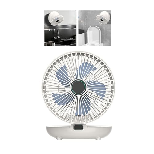 CaCaCook Kompakter USB -Schreibtischlüfter mit 3 Geschwindigkeiten, Faltbarem Tragbarem Design, Geringem Stromverbrauch, Faltbarem Tischventilator, Geeignet für Zuhause, Büro und Wohnheimnutzung von CaCaCook