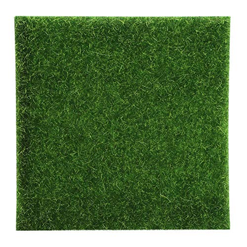 CaCaCook Künstliche Grasmatte, 10pcs15x15 cm Künstliche Grasmatte Lebensee Feenmatte Miniatur Miniaturgartendekoration, Grasmatten für Mikrolandschaft Terrasse von CaCaCook