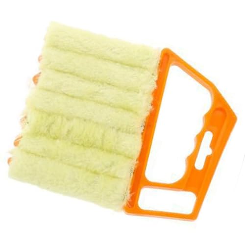 CaCaCook Mini-Jalousien Reiniger mit Anti-Lint-Design Tragbarer Griff Langlebiger PP-Glasfaser-Haushaltsstaubbürste für Home Office Hotel (Gelb) von CaCaCook