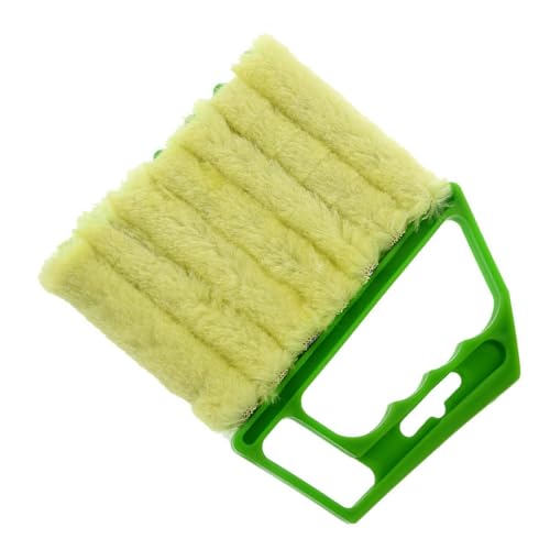 CaCaCook Mini-Jalousien Reiniger mit Anti-Lint-Design Tragbarer Griff Langlebiger PP-Glasfaser-Haushaltsstaubbürste für Home Office Hotel (Grün) von CaCaCook