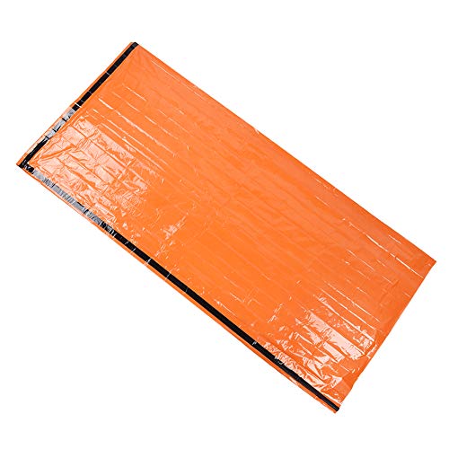 CaCaCook Notfallbeutel, Wärmeunterbrechung wasserdichte Reflektierende Tragbare Orange Nickerchenmatte für Feldüberleben von CaCaCook