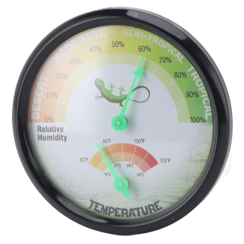 CaCaCook Thermometer, PET-Aufzuchtkastenmesser Reptilientemperatur Thermometer Luftfeuchtigkeit Hygrometer Hohe Kennzeichnung Vivariumtank Vorräte für Reptilien Vivarium Tortoise Inkubator von CaCaCook
