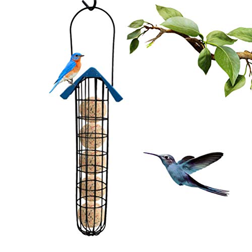 CaCaCook Wildvögel Vogelfutter Futterspender,Aufhängen Futterspender,Fat Ball Bird Feeder Futterspender,Fat Ball Feeder aus Metall Vögel von CaCaCook
