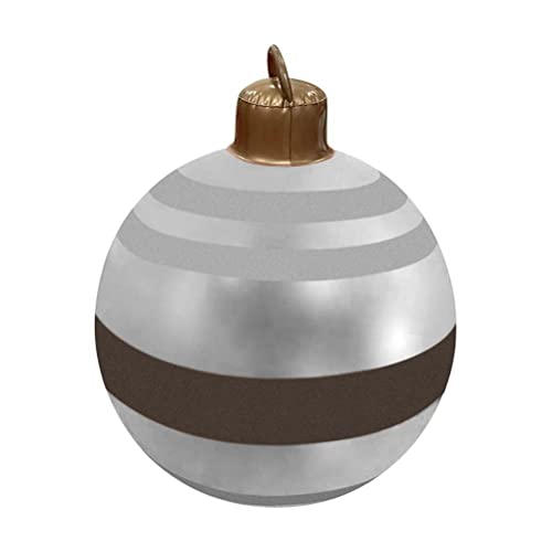 Weihnachtsdekorationen Weihnachten Aufblasbar Ball,60cm PVC Riesen Aufblasbarer Weihnachtsball,Christbaumkugel Weihnachtskugeln Christbaumschmuck für Weihnachtsdekoration im Freien von CaCaCook