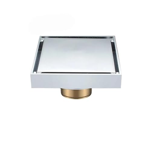 CaFfen Bodenablauf Schwarz Messing 10 X 10 cm Dusche Boden Ablauf Waschraum Bad Unsichtbare Ablauf Abdeckung Platz Abfall Boden Ablauf Bodenablauf Dusche(D) von CaFfen