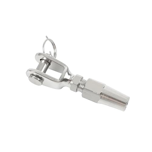 CaFfen Drehseilklemmen 1 STÜCKE 3/4/5/6mm Drahtseil 316 Edelstahl Swageless Gabel/Backen Terminal Kabel DIY Fitting Rigging Hardware Balustrade Kit DrahtseilhüLsen(for 6mm Wire Rope) von CaFfen