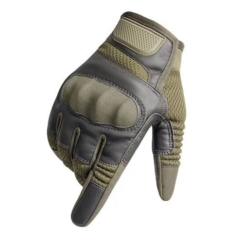 CaFfen Motorradhandschuhe Touchscreen Leder Motorradhandschuhe Motocross Moto Motorrad Pit Biker Schutzausrüstung Racing Vollfingerhandschuh Herren Motorrad Handschuhe(1,L) von CaFfen
