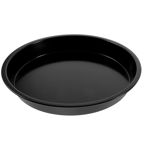 CaFfen Pizzateller Antihaft-Pizzaplatte, Haushalts-Backform, rund (schwarz, 20,3 cm), Tablett for den Ofen Pizzabrett von CaFfen