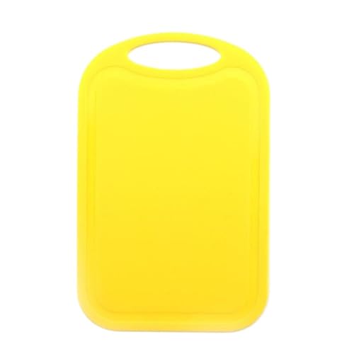 CaFfen Schneidebrett Schneidebrett aus Kunststoff, 25 x 16 cm, tragbares, rutschfestes Schneidebrett for Obst und Gemüse, Küchenutensilien Schneidebretter(Yellow) von CaFfen