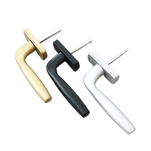 Fenstergriff 1 Stück quadratischer Wellengriff Aluminium-Flügelfenster 7 x mm Griff Heimwerker-Schlosskasten zur Unterstützung der Getriebegriffsperre(Silver) von CaFfen