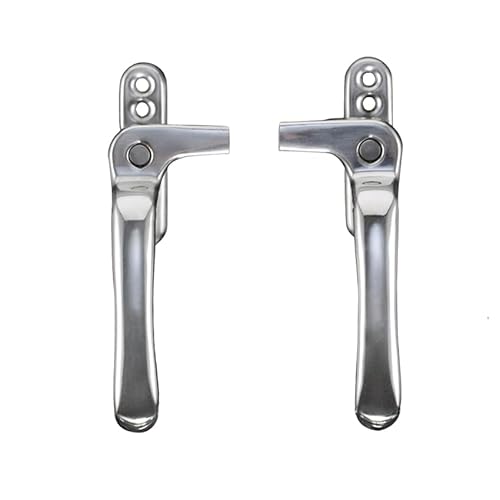 Fenstergriff 1PC Edelstahl Tür Fenster Griffe Links/Rechts Flache-öffnung Anti-diebstahl Sicherheit Lock Aluminium Legierung Glas zubehör(Left) von CaFfen
