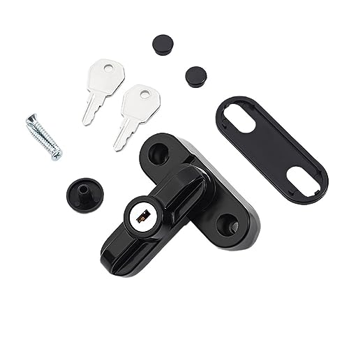 Fenstergriff Aluminiumlegierung-Sicherheits-Fenster-Störsender-Schärpe, der Tür-Schärpe-Störsender-Sicherheits-Restrictor-Schloss mit Schlüssel for Hauptdekoration verriegelt(Noir) von CaFfen