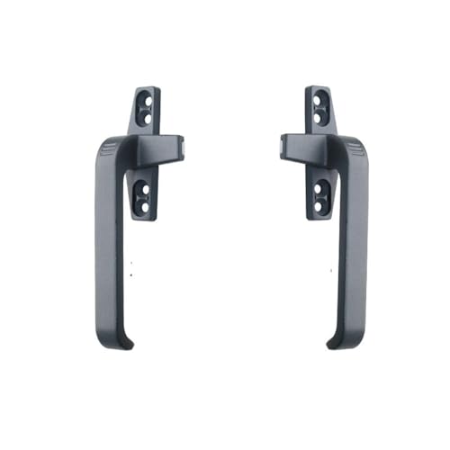 Fenstergriff Tür- und Fenstergriff aus verdicktem Kunststoffstahl mit Schloss for Doppelverglasung, Türgriff Aluminiumlegierung, Riegelschlösser(Gray,Left) von CaFfen