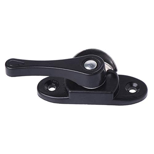 Fenstergriff Tür- und Fensterschloss aus Kunststoff Metall, Diebstahlschutz, Sicherheitsgriff, verschiebbarer Halbmond, bidirektionale Schlösser, Hardware-Zubehör(Noir) von CaFfen