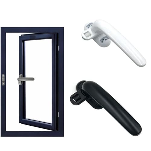 Fenstergriff Universal Fenster Griff Schloss Flügelfenster Rad Schwarz Hardware Möbel Liefert(Noir,Right) von CaFfen