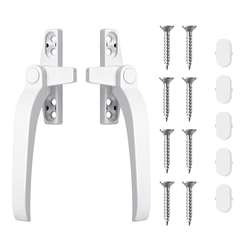 Fenstergriff Universal Fenstergriff mit Befestigungsschrauben Glattes Fenstergriff-Set(Silver) von CaFfen