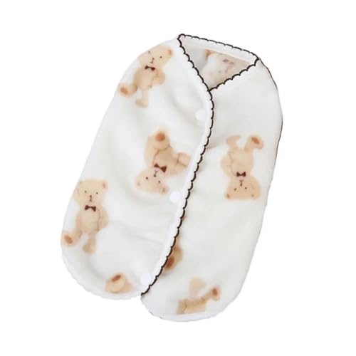 Hundepullover Haustierweste, Strickjacke, Winter, warme Hundekleidung, atmungsaktive Welpenjacke for kleine Hunde, Mantelkostüm(Style A (Beige),M) von CaFfen