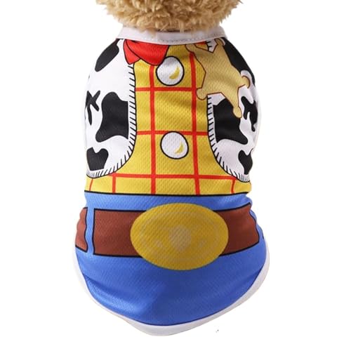 Hundepullover Hunde-Shirts, Sommer, atmungsaktiv, Welpenkleidung, niedliche ärmellose Haustier-T-Shirts, Hundekleidung for Haustierkleidung(B,L) von CaFfen